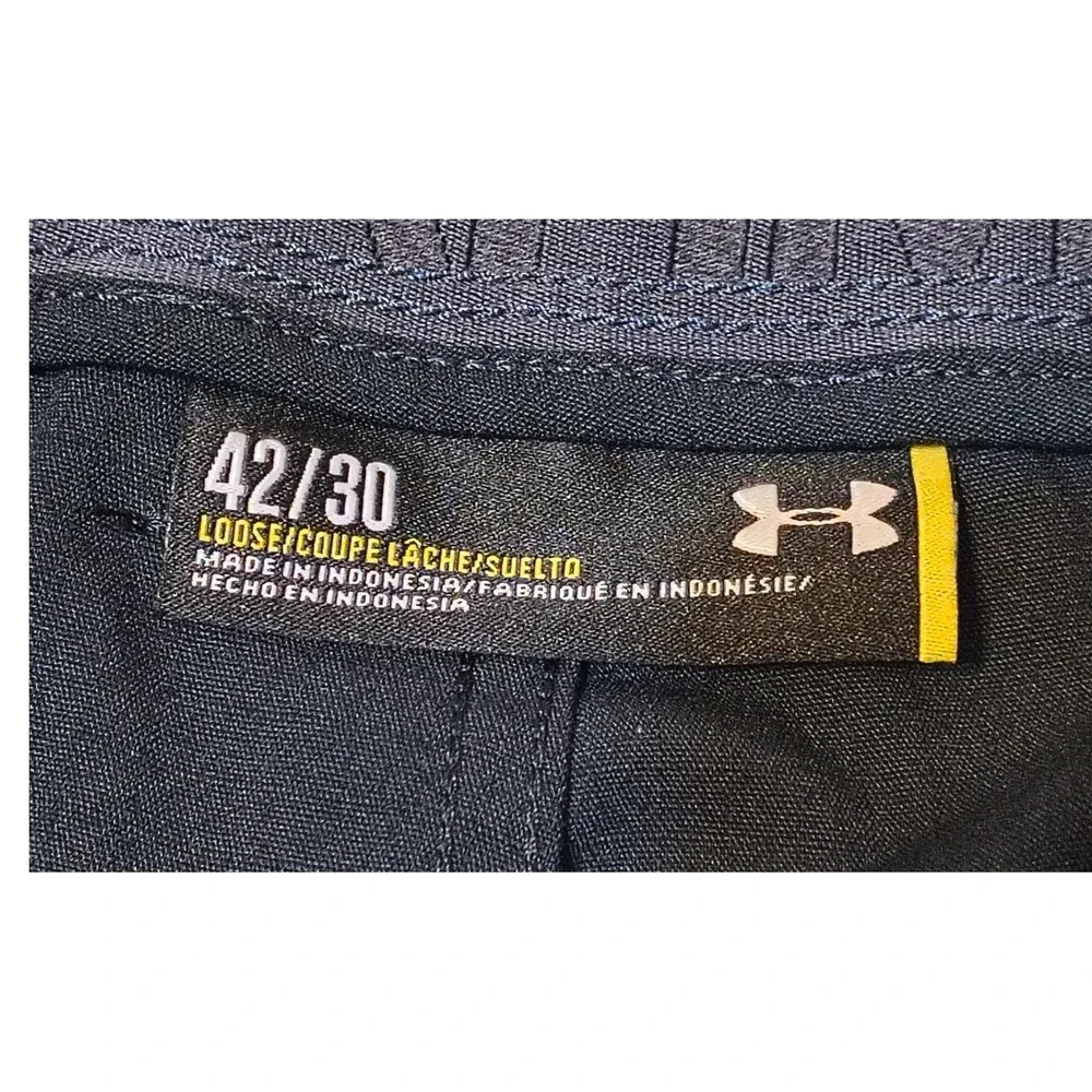 Under Armour Storm Cargo Pants Loose Fit Black Size 42x30 Mens Athletic‎ Golf D
